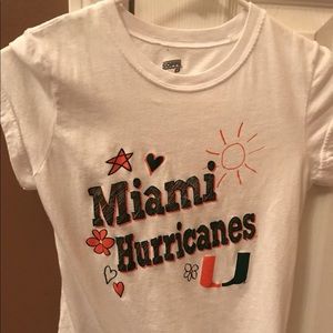 Girls Miami Hurricanes Shirt - Size L (12-14)